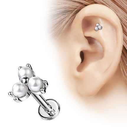 Ohr Tragus Knorpel Helix Piercing Stecker Perlen Set