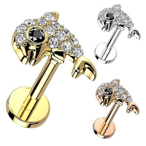 Helix Ohr Knorpel Tragus Piercing Stecker Kristall Delfin