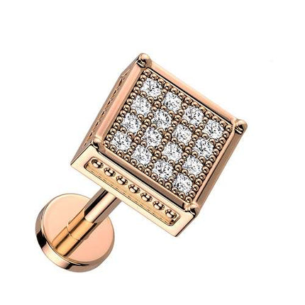 LiA29 (Quadrat) - 8mm | Rosegold