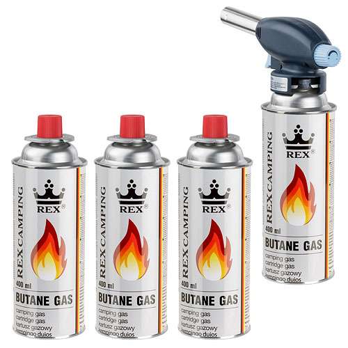 Lötbrenner inkl.4 Gaskartuschen Bunsenbrenner Gasbrenner Piezozündung