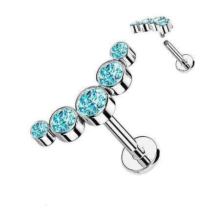 LSI47 | Silber-Aqua | 1,2mm x 6mm