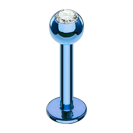 LT03 | Blau | mit Kristall  - 1,2mm x 8mm x 3mm