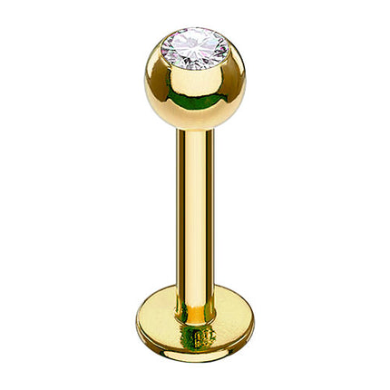 GDPL03 | Gold | mit Kristall  - 1,2mm x 6mm x 3mm