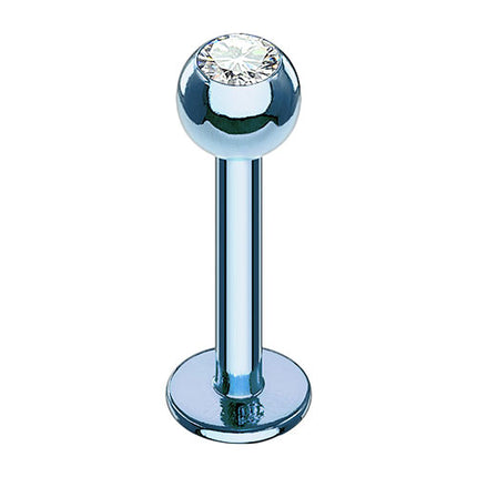 LT03 | Hellblau | mit Kristall  - 1,2mm x 8mm x 3mm