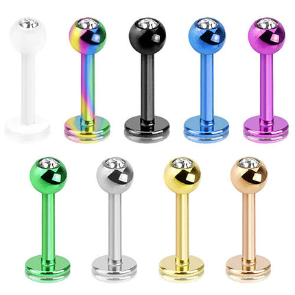 Lippenpiercing Labret Monroe Tragus Piercing Stecker mit Kristall