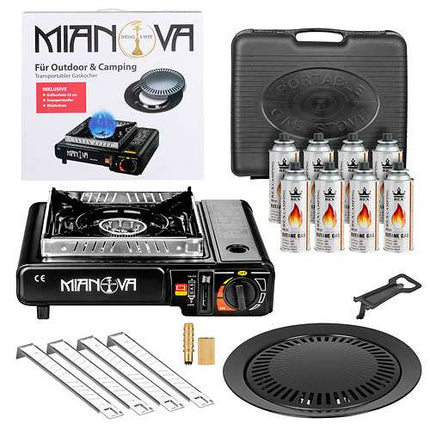 Mianova Kocher Set + 8 Gaskartuschen