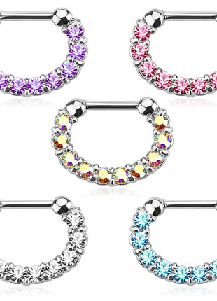 Septum Piercing Clicker Nose Piercing Crystal Ring 