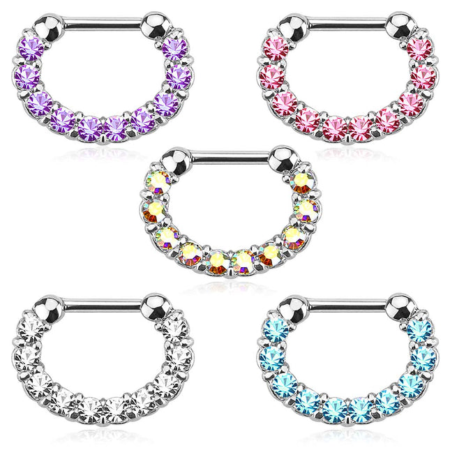 Septum Piercing Clicker Nasenpiercing Kristall Ring