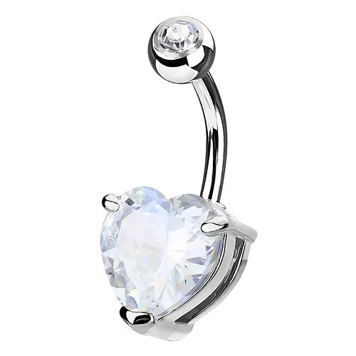 N002 - Herz | 10mm | Silber - Clear