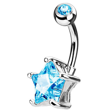 N003  - Stern | 10mm | Silber - Aqua