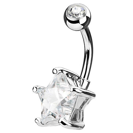 N003  - Stern | 10mm | Silber - Clear