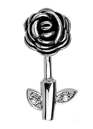 Bauchnabelpiercing Rose- Silber