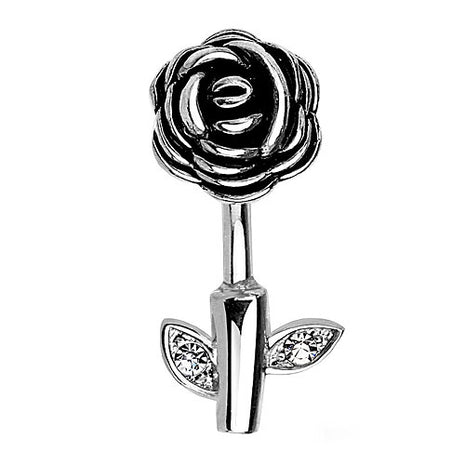 Bauchnabelpiercing Rose- Silber