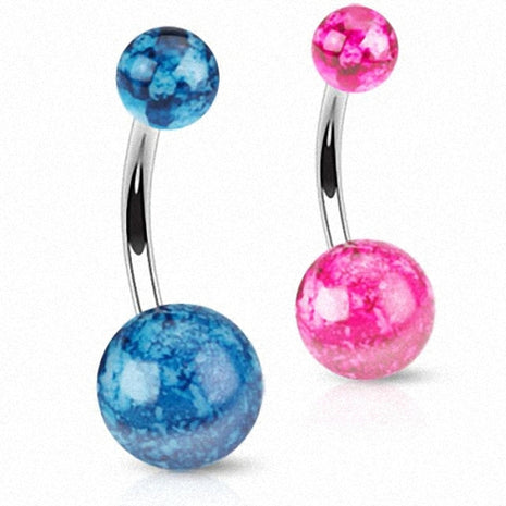 Bauchnabelpiercing Stecker Marmor Color Look