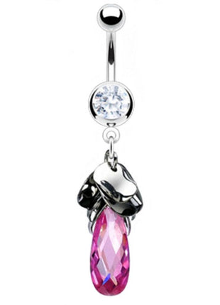 Belly Button Piercing Plug Crystal Drop Pendant 