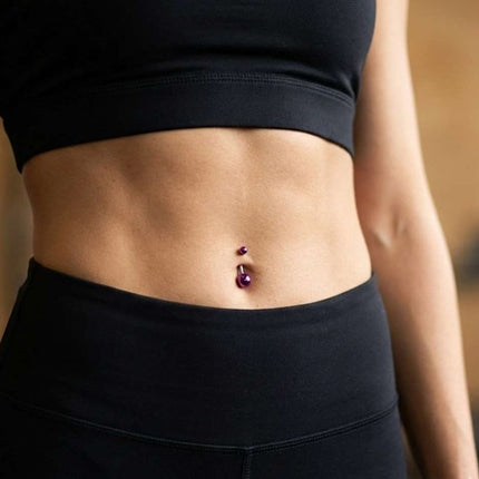 Bauchnabelpiercing Banane Chirurgenstahl Stecker Chrome glänzend