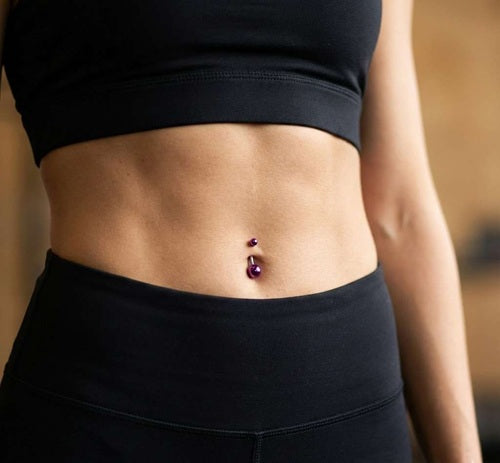 Bauchnabelpiercing Banane Chirurgenstahl Stecker Chrome glänzend