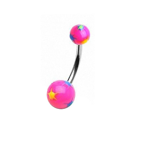 Bauchnabelpiercing Sterne / Pink