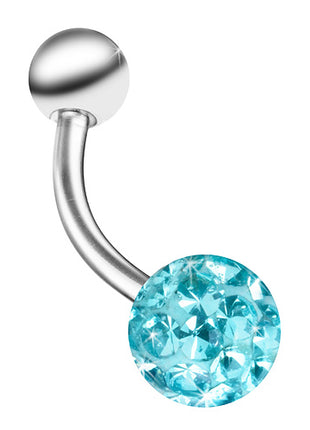 Bauchnabelpiercing | 1,6mm x 10mm    - Aqua