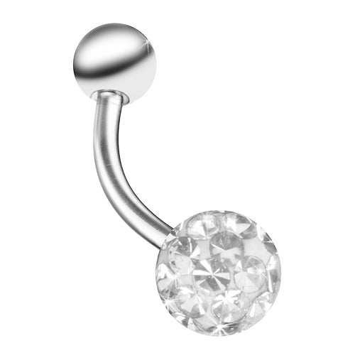 Bauchnabelpiercing | 1,6mm x 10mm    - Clear