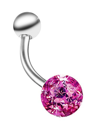 Bauchnabelpiercing | 1,6mm x 8mm    - Fuchsia