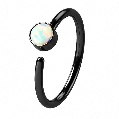 Nasenpiercing Septum Universal Ring mit Opal Stein