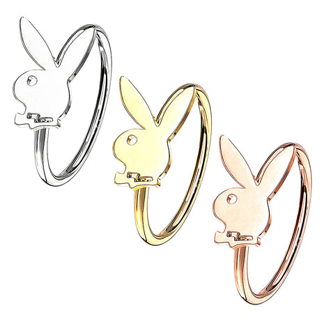 Nose piercing ring Playboy rabbit universal ear piercing 