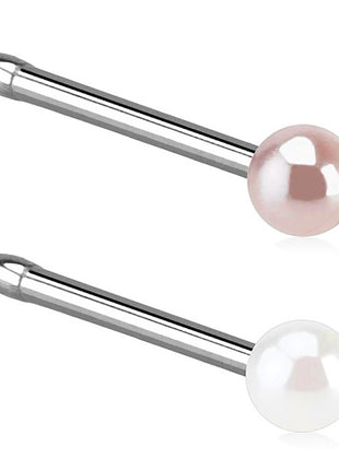 Nose Piercing Plug Stud Mother of Pearl Pearl Design 