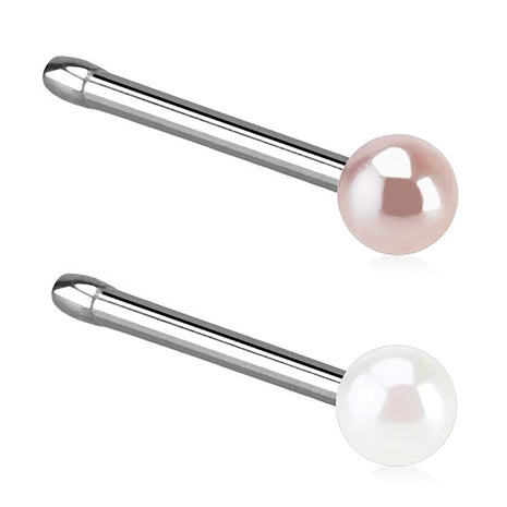 Nose Piercing Plug Stud Mother of Pearl Pearl Design 