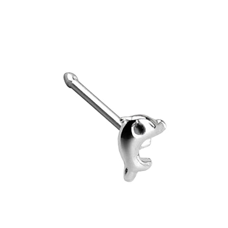 925 Silver Nose Piercing Stud Dolphin 