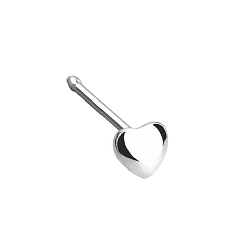 925 Silver Nose Piercing Stud Heart 