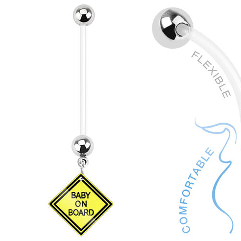Schwangerschaft Bauchnabelpiercing Flexibel mit Anhänger