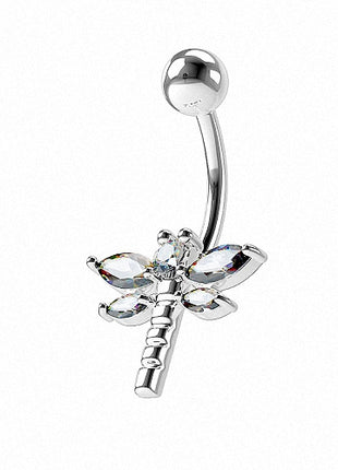 Bauchnabelpiercing Stecker Libelle mit Kristall