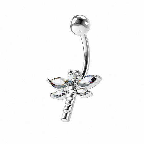 Bauchnabelpiercing Stecker Libelle mit Kristall