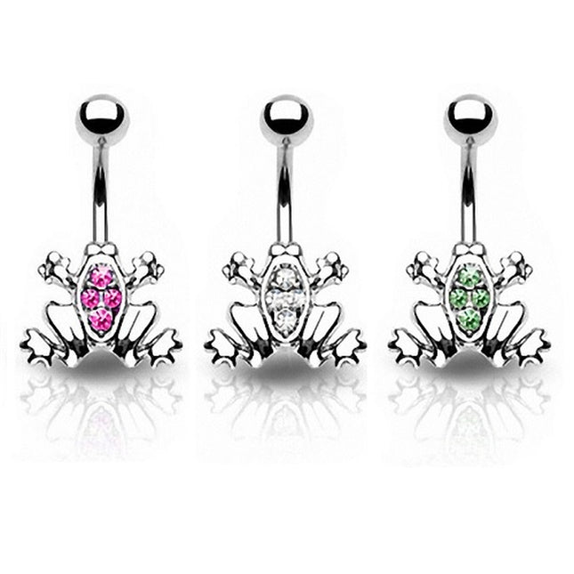 Bauchnabelpiercing Schmuck Stecker Kristall Frosch