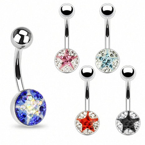 Belly Button Piercing Stud Ferido Crystal Star 