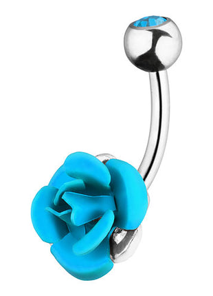 Bauchnabelpiercing Rose - Aqua