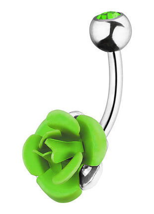 Bauchnabelpiercing Rose - Grün