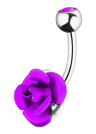 Bauchnabelpiercing Rose - Lila