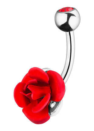 Bauchnabelpiercing Rose - Rot