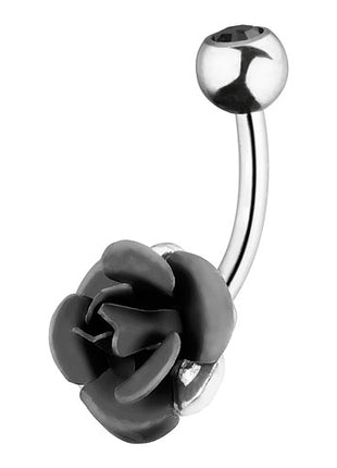 Bauchnabelpiercing Rose - Schwarz