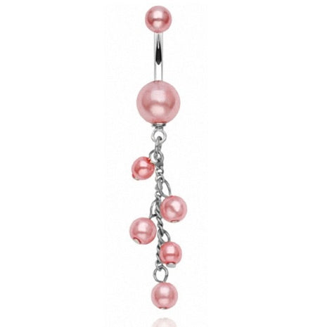 Bauchnabelpiercing Perlen - Creme Rosa