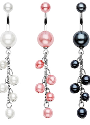 Belly Button Piercing Pearl Ball Design Pendant 