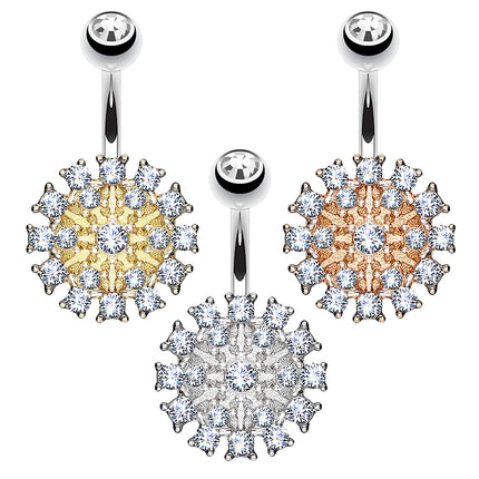 Bauchnabelpiercing Banane Tribal Stecker Kristall Schild