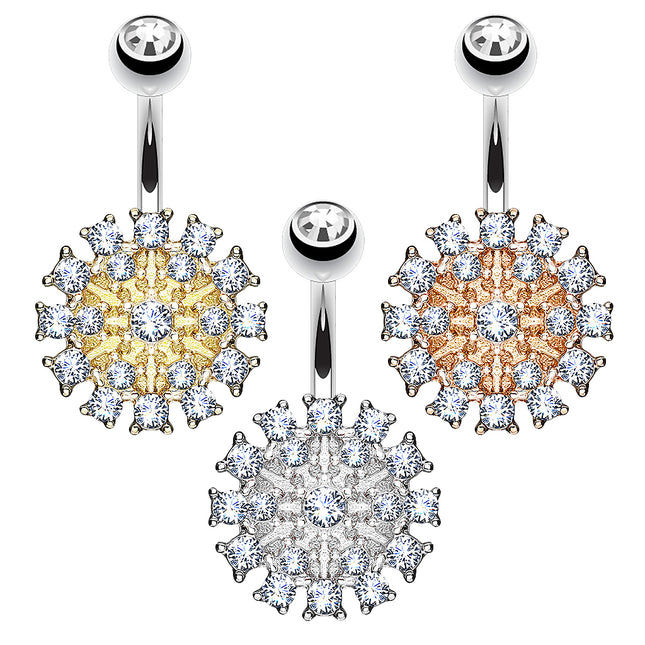 Bauchnabelpiercing Banane Tribal Stecker Kristall Schild