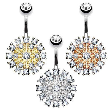 Bauchnabelpiercing Banane Tribal Stecker Kristall Schild