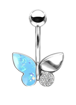 Bauchnabelpiercing Schmetterling - Aqua