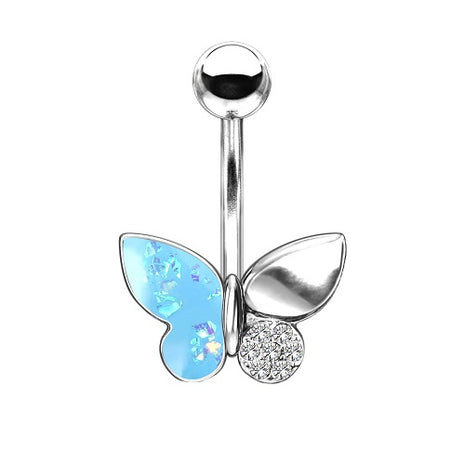 Bauchnabelpiercing Schmetterling - Aqua