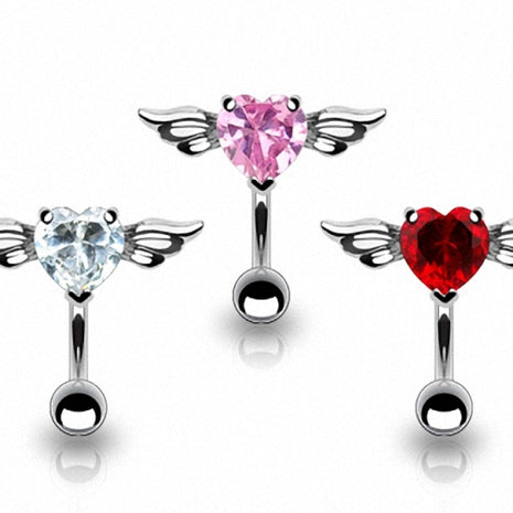 Bauchnabelpiercing Stecker Engel Kristall Flying Heart