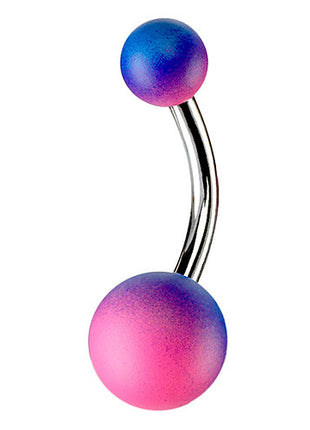 Bauchnabelpiercing Regenbogen   / Blau - Pink